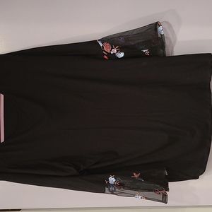 Dia Meri Skye Sheer Embroidered Sleeves